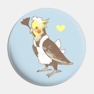 Cockatiel Maid Pin