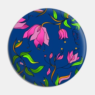 Floral artwork Pin