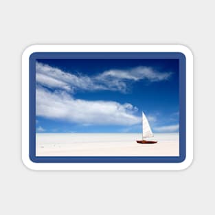 A boat on the beach Magnet