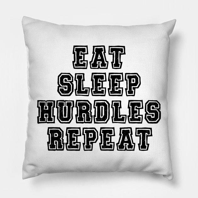 Eat, sleep, hurdles and repeat Pillow by SamridhiVerma18