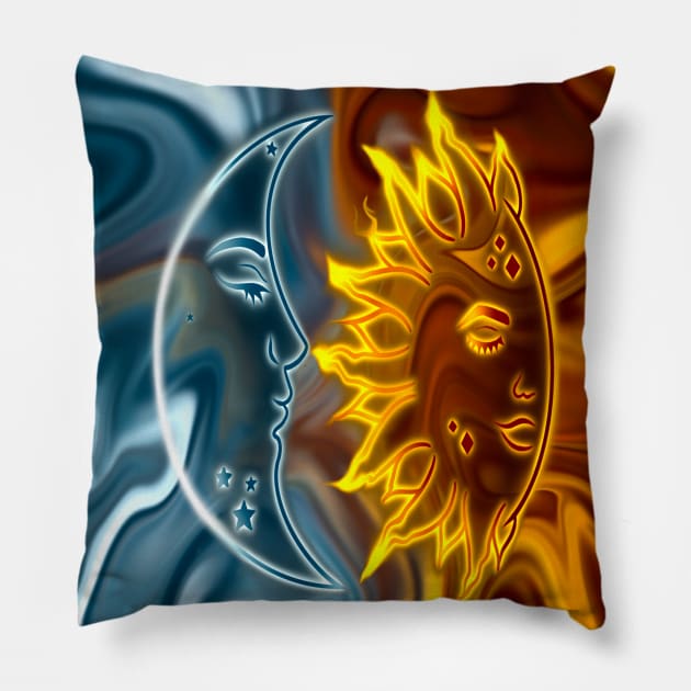 Moon & Sun Pillow by MayGreenAbgrall