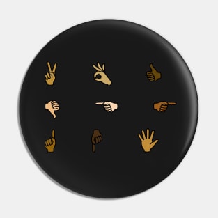 Hand Gestures Pack Pin