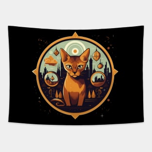 Abyssinian Cat Halloween, Cat Lover Tapestry