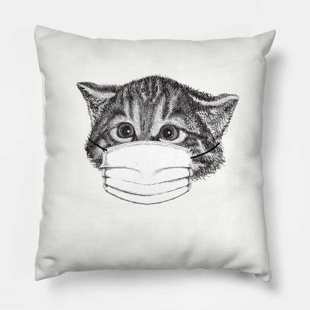 funny cat gift Pillow by MariaB