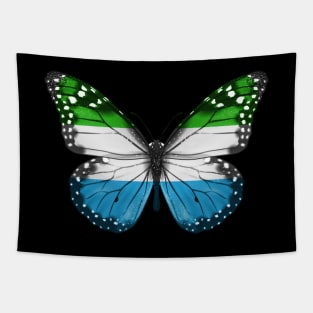 Sierra Leonean Flag  Butterfly - Gift for Sierra Leonean From Sierra Leone Tapestry