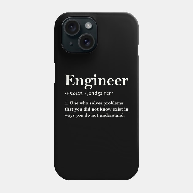 Funny Engineer Definition Phone Case by artbooming