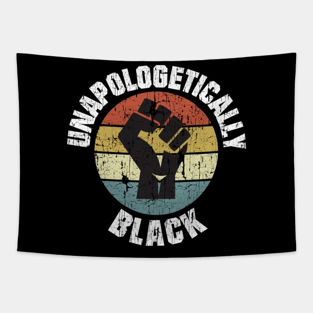 Unapologetically Black History Month Fist Tapestry by blackartmattersshop