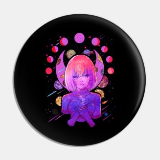 Galactic Celestial Princess Manga Anime Girl Goth Pin