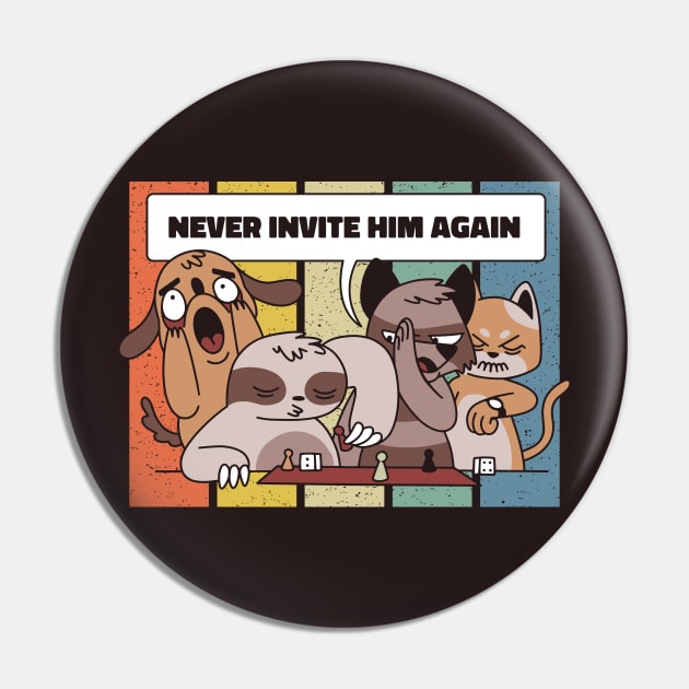 Board Game Sloth Pin by G33KT33S