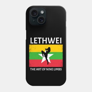 Myanmar Flag Lethwei Fighter Phone Case