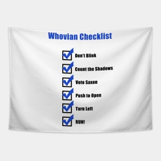 Whovian Checklist Tapestry