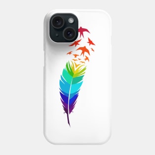 Bird feather illustration Phone Case