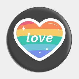 Pride Love Heart Pin