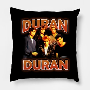 Cinematic Glam Rock Vanguard Power Duran Vintage Scenes Apparel Pillow