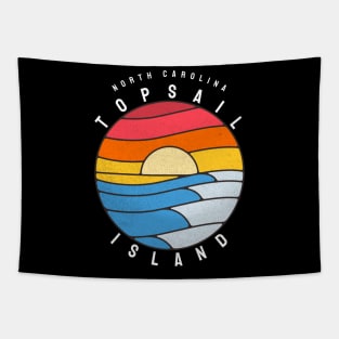 Topsail Island, North Carolina Stained Glass Sunrise Tapestry