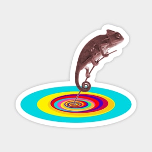 Psychedelic Chameleon Magnet