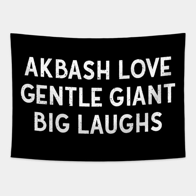 Akbash Love Gentle Giant, Big Laughs Tapestry by trendynoize