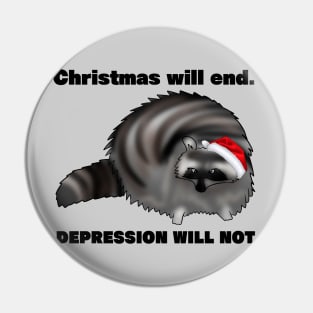 Christmas Trash Panda Pin