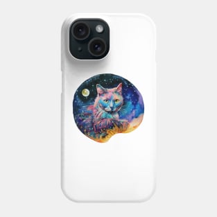 Cat in space - A world full of dreams Phone Case