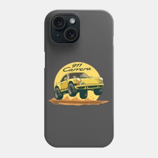 car 911 carrera offroad rally dakar yellow Phone Case