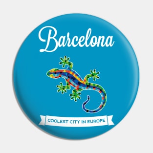 BARCELONA GAUDI LIZARD - Dark Colors Pin