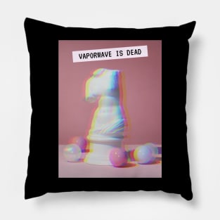 Vapor Dead Statue Aesthetic Glitch Techno Party Pillow