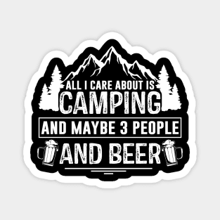 funny camping and beer Magnet