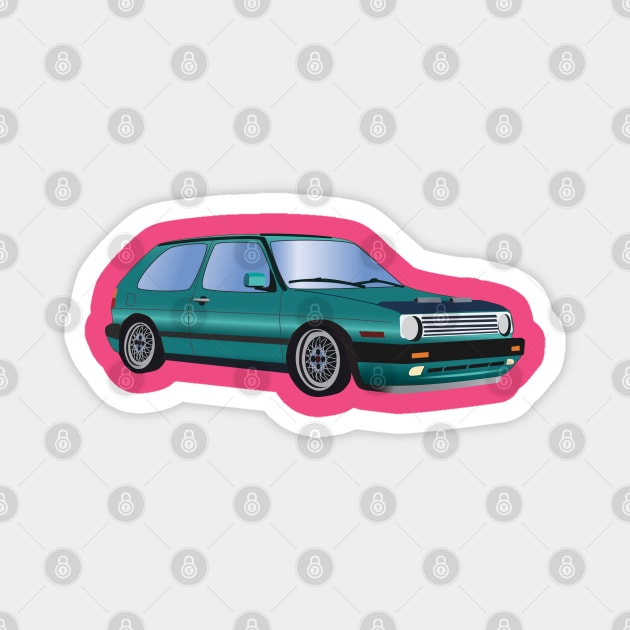 Retro Car Magnet by Karlie Designs