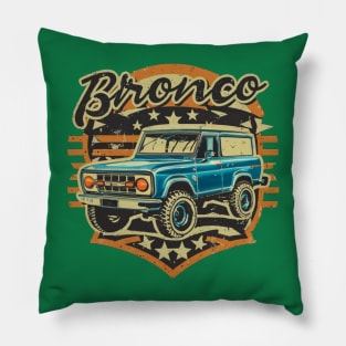 Retro 1987-1991 Ford Bronco w/Tires Pillow