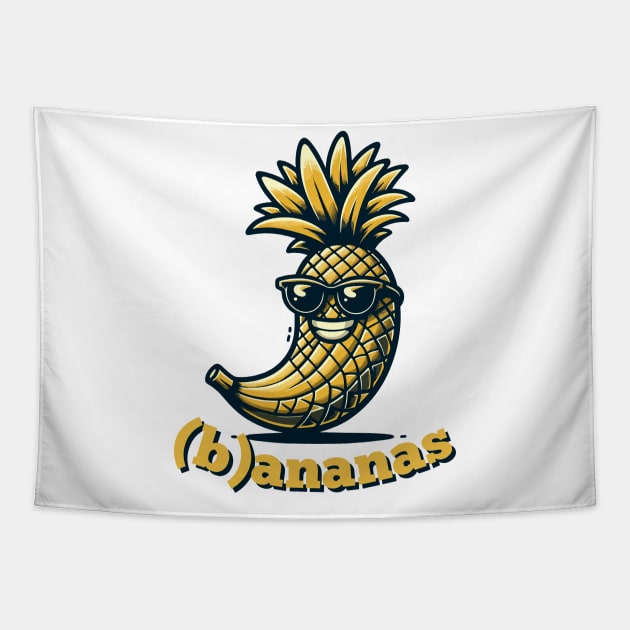 (b)ananas | Tropical Banana Pineapple Smile Fusion | Fruit | Ananas Tapestry by octoplatypusclothing@gmail.com