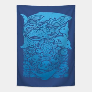 Aquatic Blues 2 Tapestry