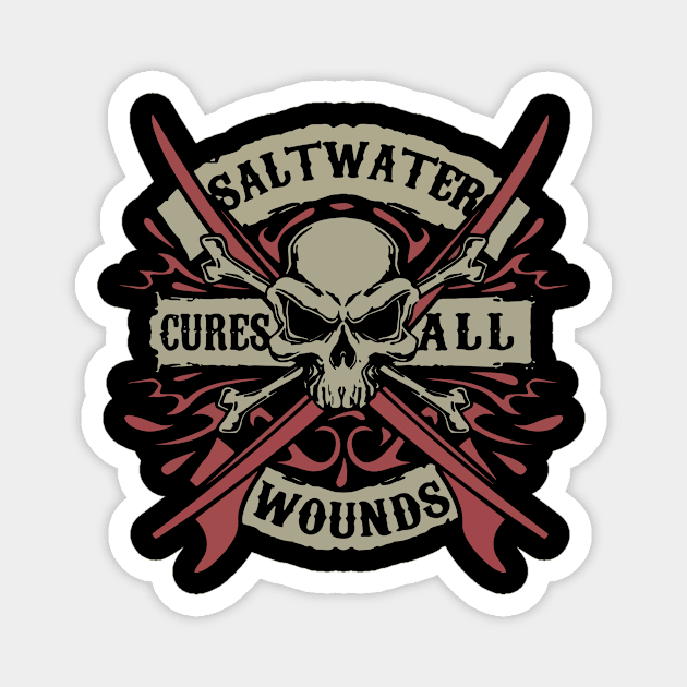 salt water cures all wounds Magnet by stopse rpentine