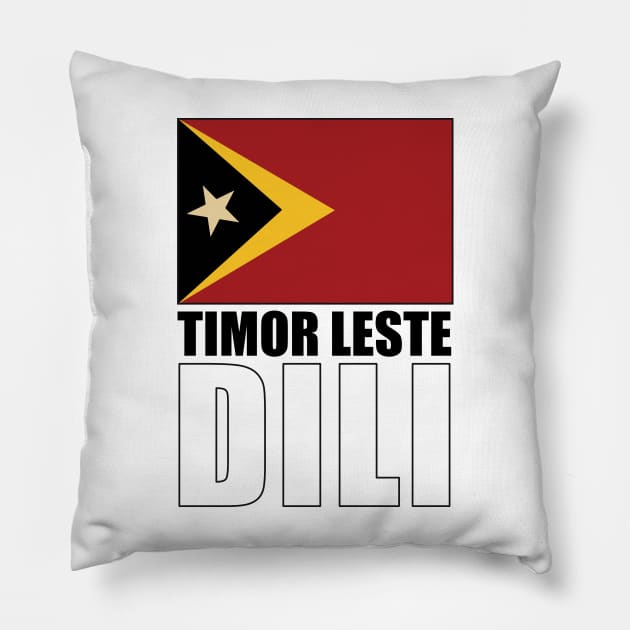 Flag of Timor-Leste Pillow by KewaleeTee