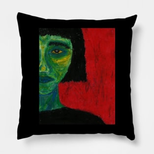 Green Girl Pillow