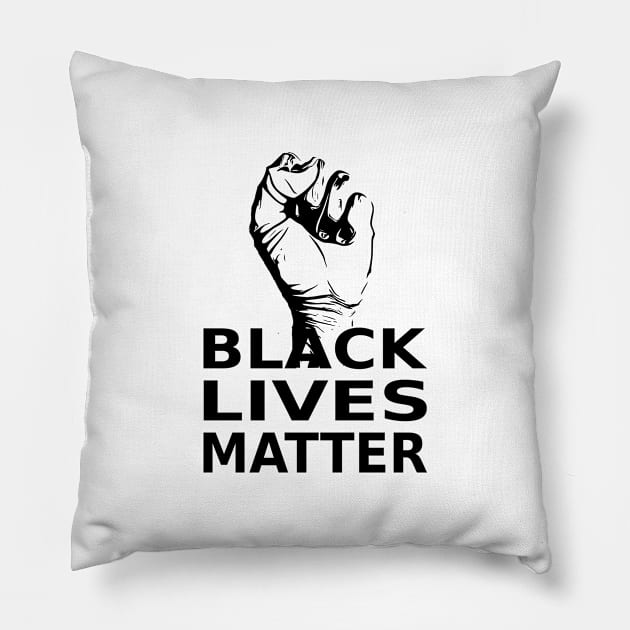 black lives matter fist Pillow by Thedesignstuduo