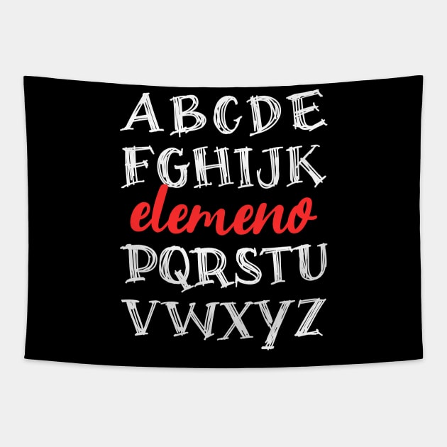 Elemeno Funny Teacher’s Alphabet Tapestry by BankaiChu