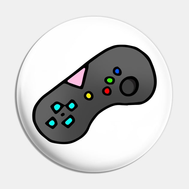 Game Controller Doodle Art Pin by VANDERVISUALS