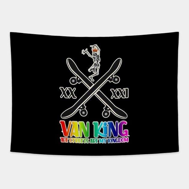 van King - The Skull King Dance - XX XXI Tapestry by vanKing