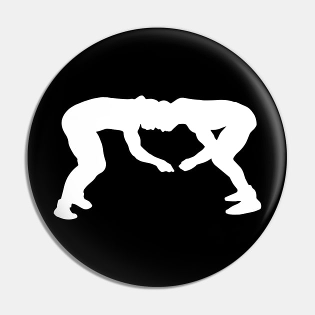 Wrestler Pin by Black Tee Inc