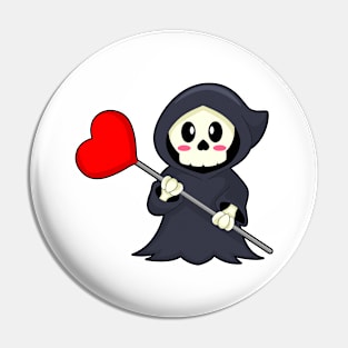 Reaper Halloween Heart Pin