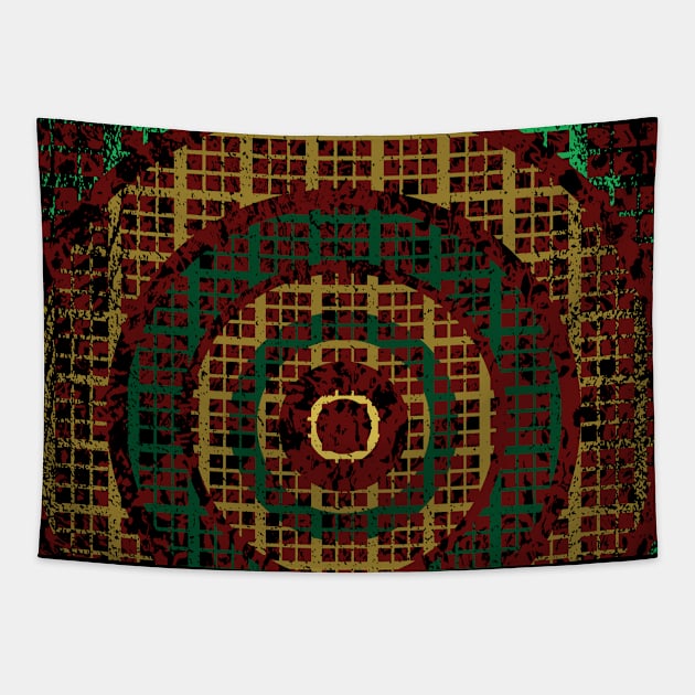 abstract geometric circle patterns Tapestry by DELQABEL