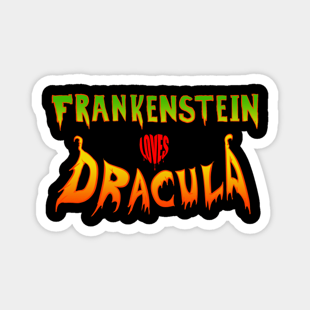 Frankenstein Loves Dracula Magnet by ActualLiam