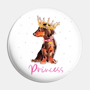 Princess dachshund Pin