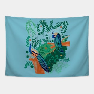 Peacocks on trees Tapestry