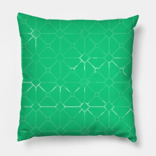 Faded Green geometric abstract Pillow