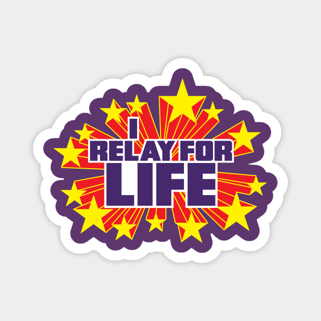 I Relay for Life in purple - Super Powers Collection Magnet by frankpepito