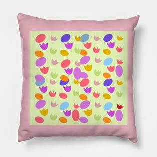 Colorful Easter Egg Pattern Pillow