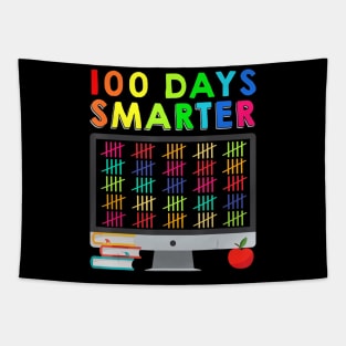 100 Days Smarter Of School Distance Learning Teacher Kids Tapestry
