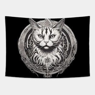 symbolism cat art emblem Tapestry