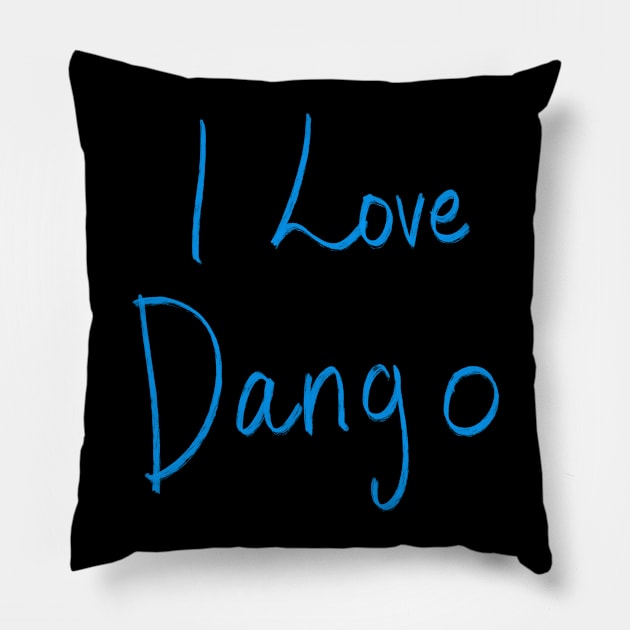 I LOVE DANGO Pillow by Lin Watchorn 